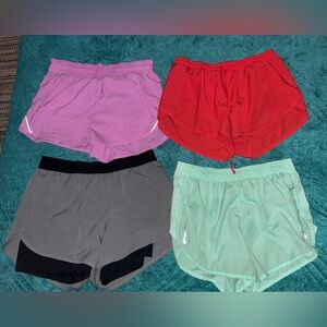 Women's Athletic Shorts - Red, Purple, Gray, Mint